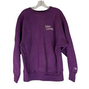 Champion Vintage Sweatshirt Women’s Purple Reverse Weave 90s Indiana University